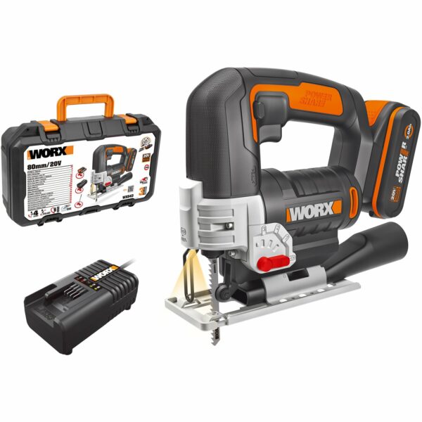 Worx 20 V Akku-Stichsäge 1 x 2 Ah WX543