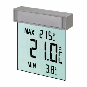 TFA Digitales Fenster-Thermometer Vision Grau