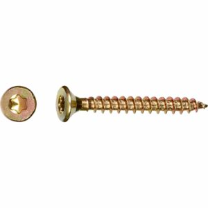 LUX Senkkopf Universalschraube TX-Antrieb Ø 4 mm x 12 mm Gelb Verz. 25 Stück