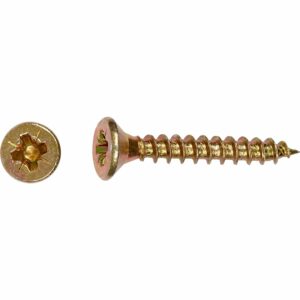 LUX Senkkopf Universalschraube PZ-Antrieb Ø 4 mm x 12 mm Gelb Verz. 25 Stück