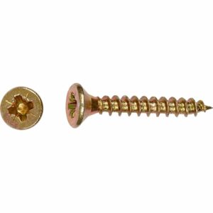 LUX Senkkopf Universalschraube PZ-Antrieb Ø 3 mm x 16 mm Gelb Verz. 25 Stück