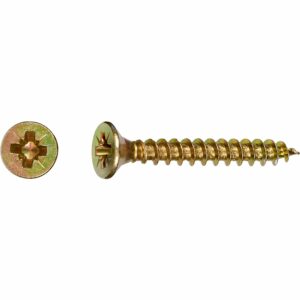 LUX Senkkopf Universalschraube PZ-Antrieb Ø 4 mm x 30 mm Gelb Verz. 25 Stück