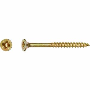 LUX Senkkopf Universalschraube PZ-Antrieb Ø 5 mm x 30 mm Gelb Verz. 40 Stück