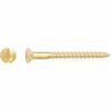 LUX Linsensenkkopf Holzschraube Schlitz-Antrieb Ø 4 mm x 50 mm Messing 15 Stück