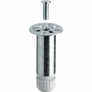 Hettich Sockelverstellfuß 100-110 x Ø 30 mm Stahl Verchromt mit M10 1 Stück