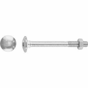 LUX Schlossschraube M5 x 40 mm Verzinkt Teilgewinde 8 Stück mit Muttern
