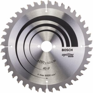 Bosch Kreissägeblatt Optiline Wood für Kapp- und Gehrungssägen Ø 250 mm