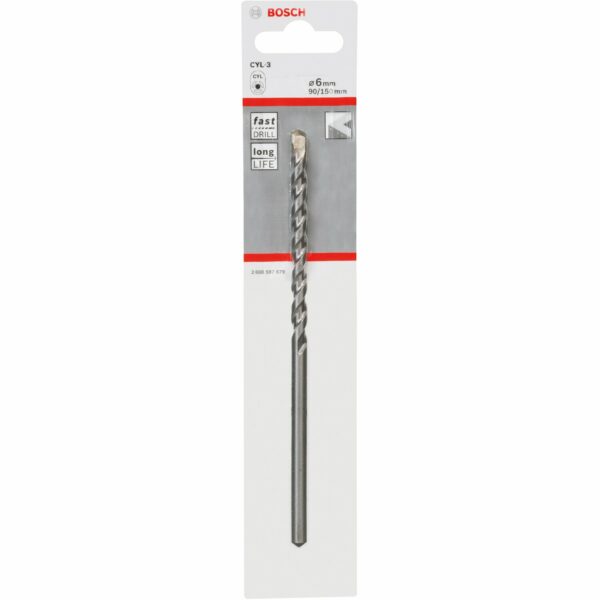 Bosch Betonbohrer 6 mm x 90 mm x 150 mm CYL-3