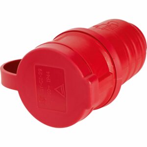 Schutzkontakt Gummi-Kupplung Rot Kurz