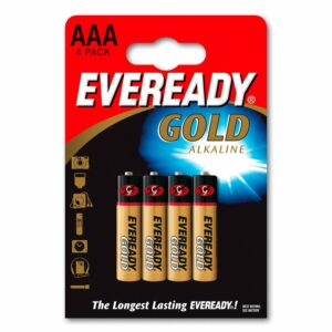 Energizer Alkaline Batterie Eveready Gold AAA Micro 4 Stück