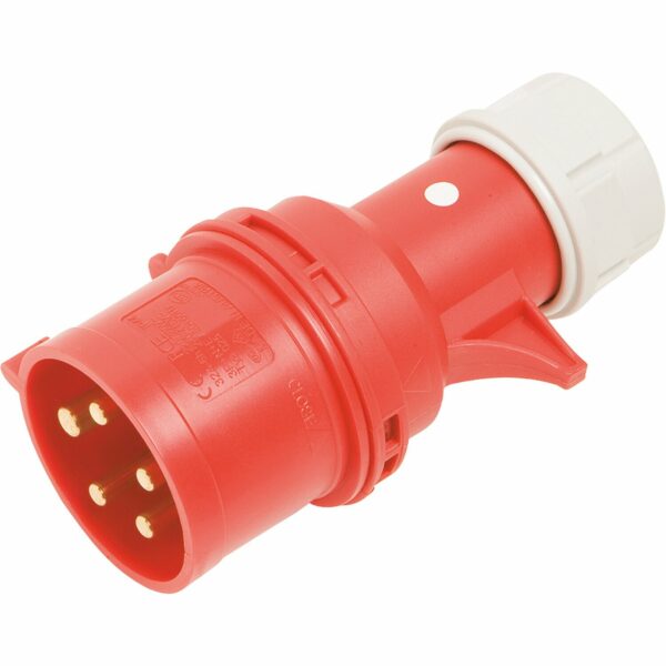 CEE Stecker 5-polig IP44 32 A Rot