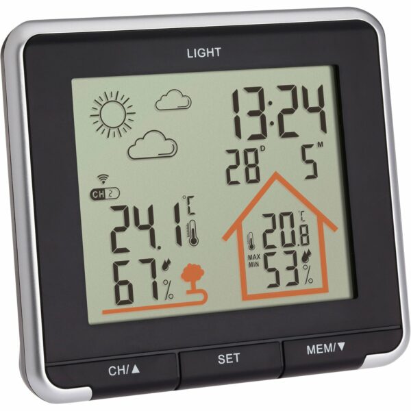 TFA Funk-Wetterstation Life mit Sensor-Touch Schwarz