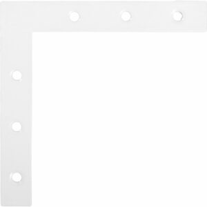 Eckwinkel Flach Weiß Pulverbeschichtet 100 mm x 100 mm x 15 mm
