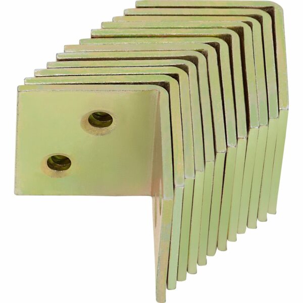 Breitwinkel Gelb Verzinkt 30 mm x 30 mm x 30 mm 12 Stück