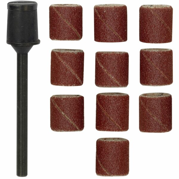 Proxxon Schleifzylinder 10 mm mit 10 Schleifbändern Korn 150