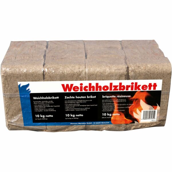 Holzbriketts in Folie 10 kg