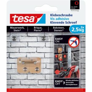 Tesa Klebeschraube für Mauerwerk und Stein rechteckig (max. 2