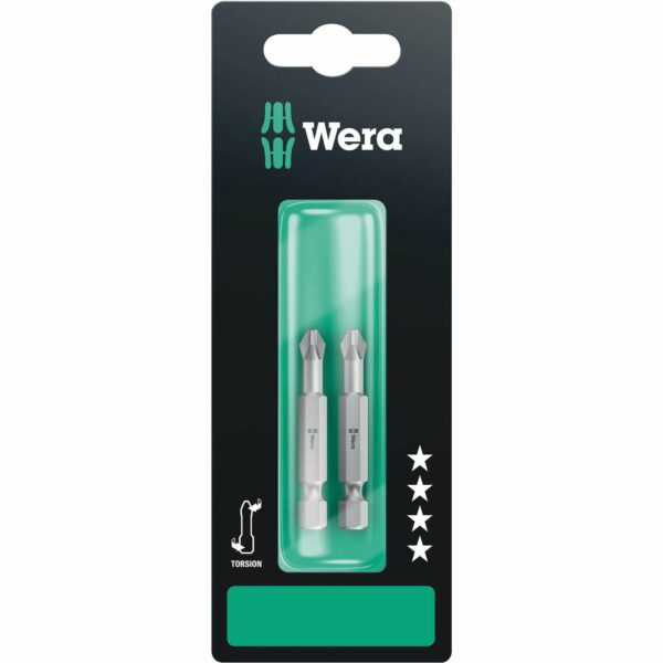 Wera Kreuzschlitz-Bit-Set PH2 x 50 mm 851/4 Torsionzone 2 Stück