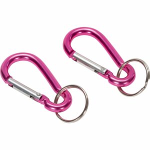 Karabinerhaken Aluminium 60 mm Pink 2 Stück