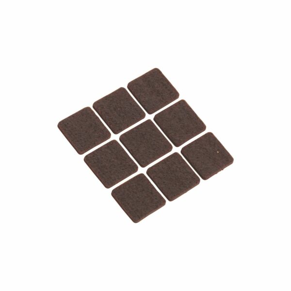 Filzgleiter Selbstklebend 25 mm x 25 mm 9 Stück Braun