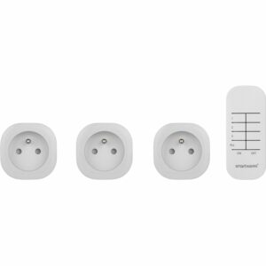 Smartwares Indoor-Steckdosenschalter-Set Mini 30.000 W mit Fernbedienung Weiß