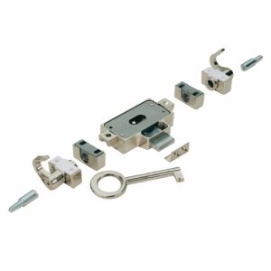 Hettich Nutbart-Drehstangenschloss Links vernickelt 25 mm