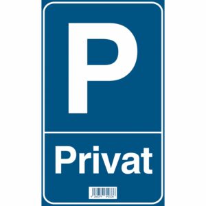 Signum Safety Signs Parkplatzschild Privat 15 cm x 25 cm Blau