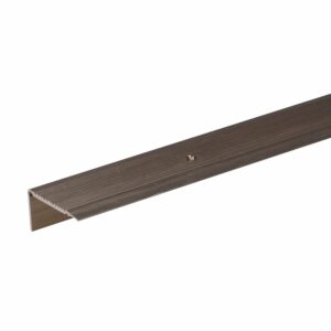 Treppenkantenprofil L-förmig Alu Elox. Bronze 21 mm x 21 mm x 1.000 mm