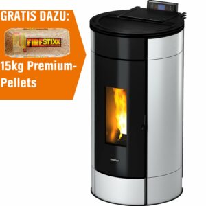 Freepoint Pelletofen Globe Stahl Weiß 10