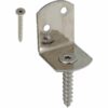 Flechtzaunhalter L-Form 32 mm x 38 mm Edelstahl mit Holzschraube 4 Stück