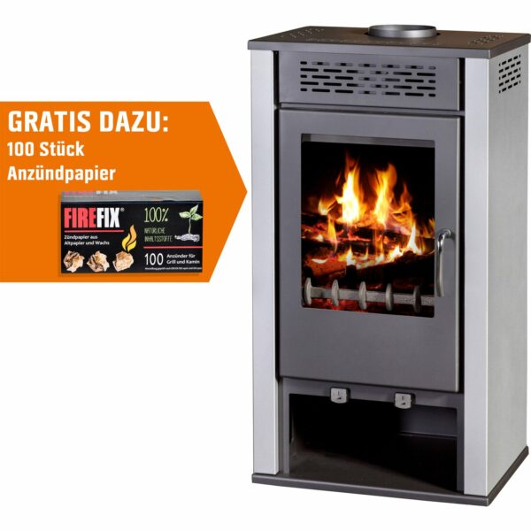 Firefix Kaminofen Magna Stahlgrau 7 kW EEK: A+