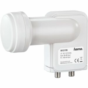 Hama Antennen-KupplungUniversal-Twin-LNB Grau