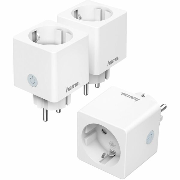 Hama WiFi-Steckdose Klein 3.680 W 16 A Quadratisch Weiß 3er-Pack