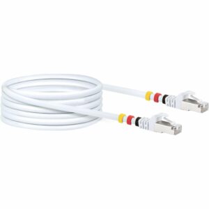 Schwaiger® CAT7 Netzwerkkabel S/FTP inkl. 3 Farbclips - Weiß 10