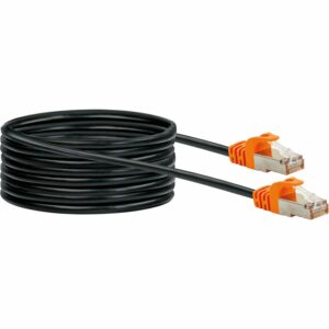 Schwaiger® CAT7 Netzwerkkabel S/FTP Orange/Schwarz 10 m