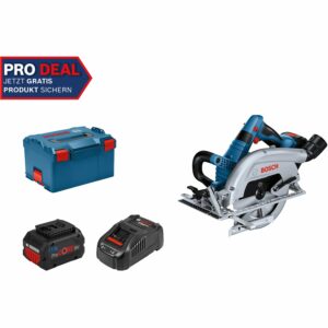 Bosch Professional Handkreissäge GKS 18V-70 L inkl. 2 x 5 Ah in L-Boxx