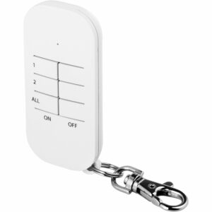 Smartwares 2 Kanal-Funk-Fernbedienung Mini mit Schlüsselanhänger Weiß