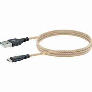 Micro USB Sync & Ladekabel Hanfbraun 1