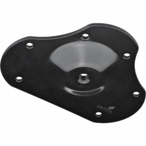 Hettich Tischbein-Montageplatte Schwarz 60 mm