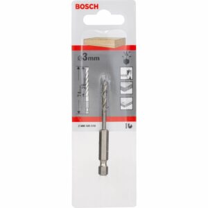 Bosch Holzspiralbohrer 1/4 Zoll-Sechskantschaft Ø 3 mm x 74 mm