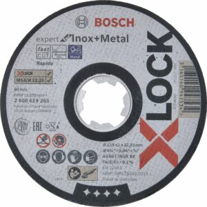 Bosch X-Lock Trennscheibe Gerade Expert für Inox und Metall Ø 115 mm
