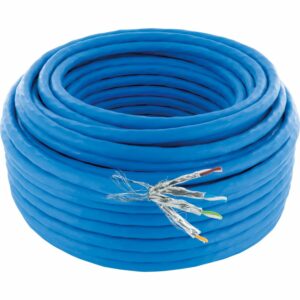 Schwaiger® CAT 8.1 Netzwerkkabel (S/FTP) unkonfektioniert 25m Blau