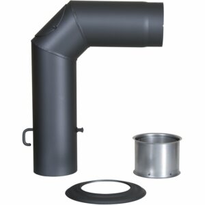 Kaminoflam Winkelrohr-Set Senotherm 450 mm x 600 mm x 150 mm Gussgrau
