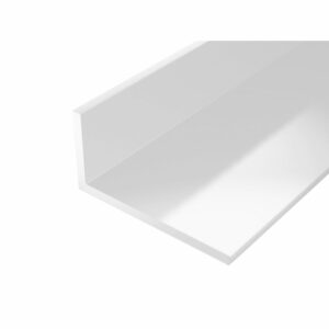 Winkelprofil ungleichschenklig Kunststoff 10 mm x 20 mm x 2.600 mm Weiß