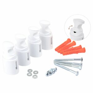 Ximax Heizungs-Installations-Zubehör Kunststoffhalterung 4-fach Weiß für Badheiz