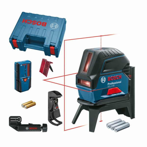 Bosch Professional Kreuzlinienlaser GCL 2-50 mit Empfänger LR6