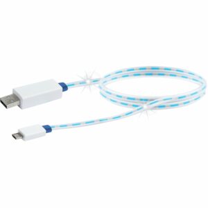 Micro USB Lade- & Sync-Kabel Leuchtendes Weiß 0