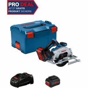 Bosch Professional Akku-Kreissäge GKS 18 V-57-2 mit 2 Akkus und L-Boxx