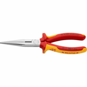 Knipex Flachrundzange mit Schneide verchromt 200 mm VDE