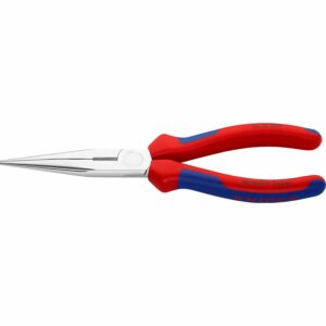 Knipex Flachrundzange mit Schneide verchromt 200 mm